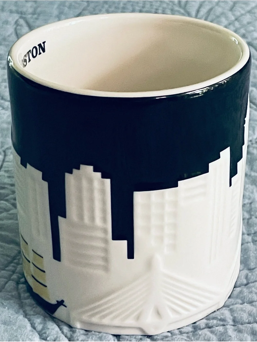 Starbucks 2012 3D Relief Boston City Skyline Collector Series Mug /Cup 16 Oz.